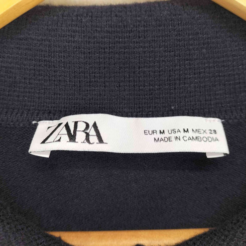 ザラ ZARA ニットポロシャツ メンズ M
