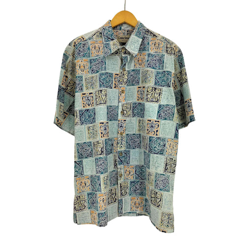 クックストリート Cooke Street HONOLULU 総柄 半袖 アロハシャツ メンズ import:L
