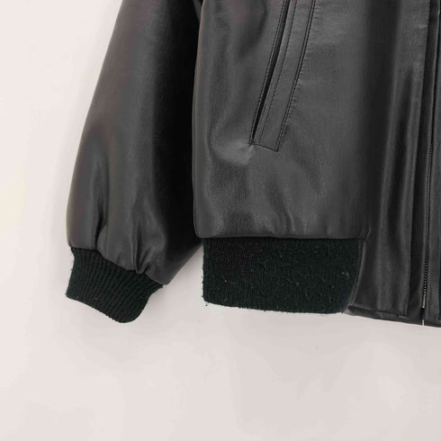 フェイクレザージップアップジャケット メンズ M