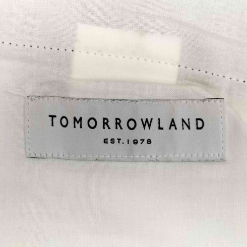 トゥモローランド TOMORROWLAND ポリエステルウールツイル ストライプ 2プリーツストレートパンツ メンズ JPN:S