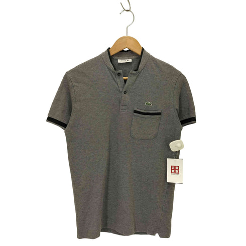 ラコステ LACOSTE ワンポイント ワニ 鹿の子 ヘンリーネック半袖シャツ メンズ JPN:3