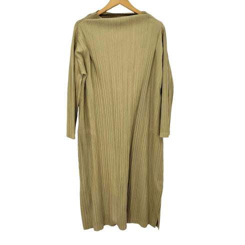 プリーツプリーズイッセイミヤケ PLEATS PLEASE ISSEY MIYAKE プリーツ加工 ロングスリーブ マキシワンピース レディース