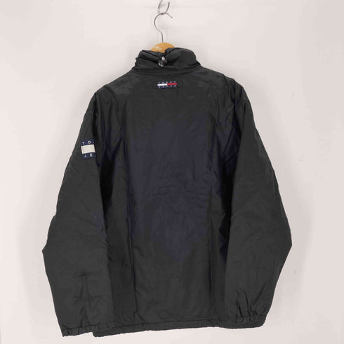 トミージーンズ tommy jeans 90-00s ダブルジップ ハイネックナイロンアノラックジャケット メンズ import:L