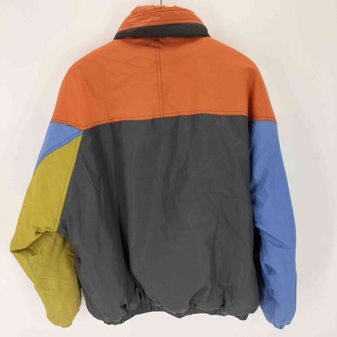 MADE IN ITALY マルチカラー ハイネック中綿アノラックジャケット メンズ M