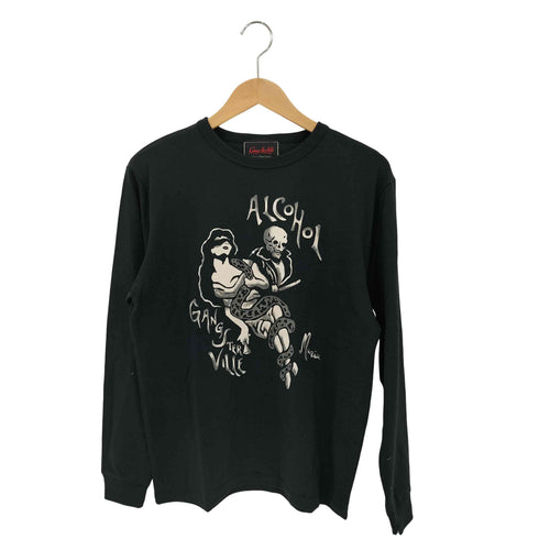 ギャングスタビル GANGSTERVILLE TOTENTANZ L/S T-SHIRTS ALCOHOLプリント クルーネックTシャツ メンズ S