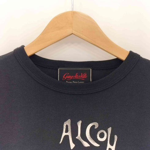 ギャングスタビル GANGSTERVILLE TOTENTANZ L/S T-SHIRTS ALCOHOLプリント クルーネックTシャツ メンズ S