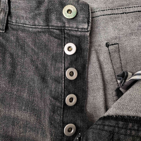 バーバリーブラックレーベル BURBERRY BLACK LABEL ボタンフライ ストレートデニムパンツ メンズ JPN:76-84