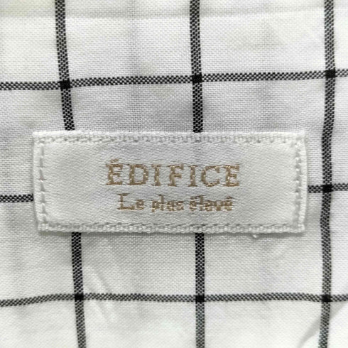 エディフィスラブークル EDIFICE LA BOUCLE コットンポリ チェック 半袖シャツ メンズ