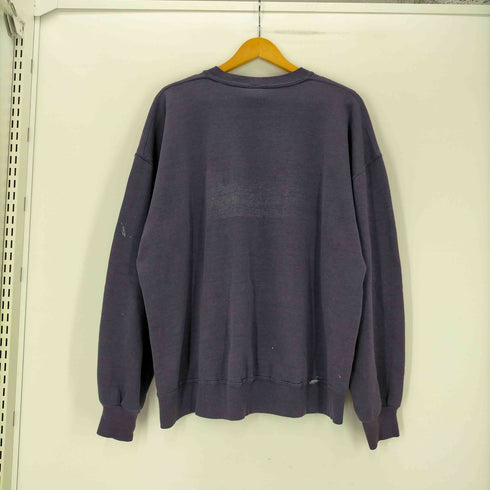 ラッセルアスレチック RUSSELL ATHLETIC 90S USA製 前V 無地 ブランク スウェット トレーナー ピスタグ ナス紺 メンズ import:XL