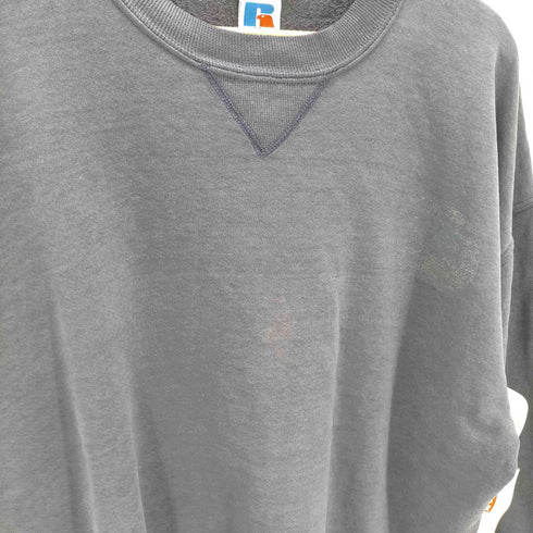 ラッセルアスレチック RUSSELL ATHLETIC 90S USA製 前V 無地 ブランク スウェット トレーナー ピスタグ ナス紺 メンズ import:XL