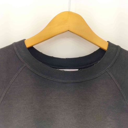 グラッドハンド GLADHAND AKOM - SWEAT 10.7Oz GUSSET ACTION SLEEVE 10.7オンス ゲスト アクション ダメージ加工 ラグランスリーブスウェット トレーナー メンズ L
