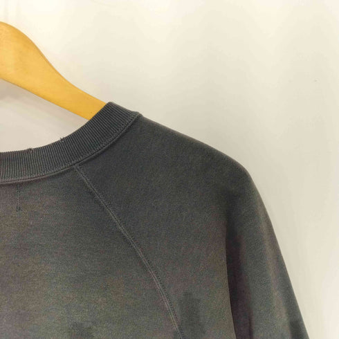 グラッドハンド GLADHAND AKOM - SWEAT 10.7Oz GUSSET ACTION SLEEVE 10.7オンス ゲスト アクション ダメージ加工 ラグランスリーブスウェット トレーナー メンズ L