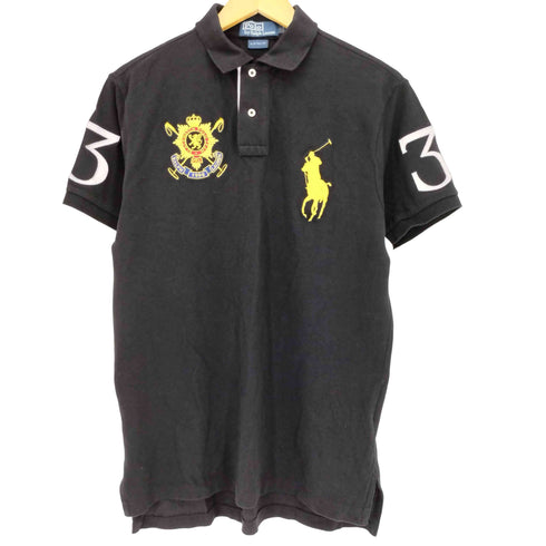 ポロバイラルフローレン Polo by RALPH LAUREN CUSTOM FIT エンブレム ビッグポニー 刺繍 ナンバリング 3 ポロシャツ メンズ import:M