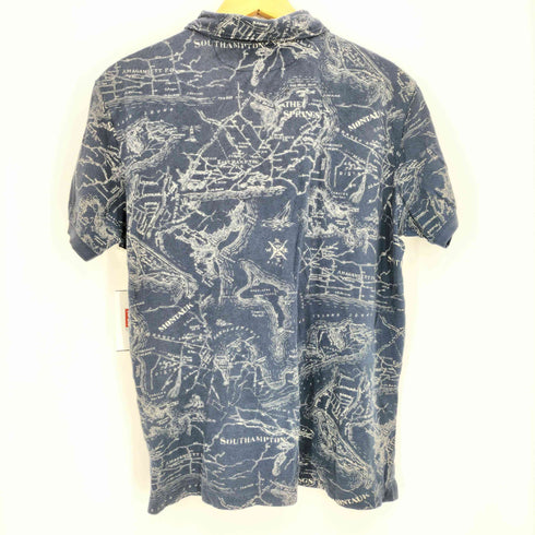 ポロバイラルフローレン Polo by RALPH LAUREN ポニー無 地図柄 ポロシャツ メンズ import:M