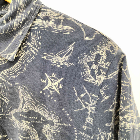 ポロバイラルフローレン Polo by RALPH LAUREN ポニー無 地図柄 ポロシャツ メンズ import:M