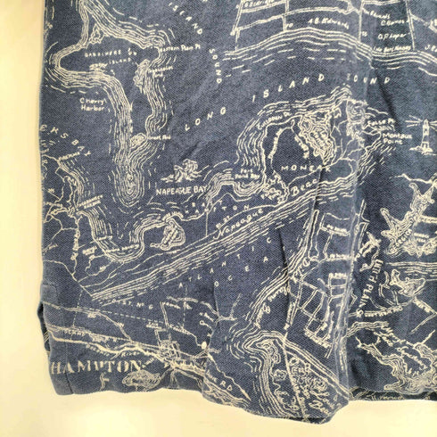 ポロバイラルフローレン Polo by RALPH LAUREN ポニー無 地図柄 ポロシャツ メンズ import:M