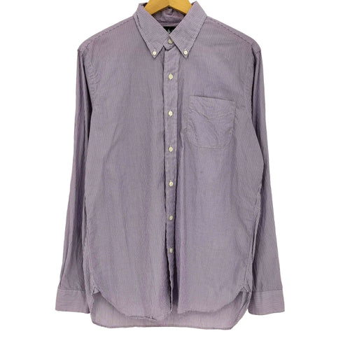 ラルフローレン RALPH LAUREN CUSTOM FIT ストライプ 3点止め ボタンダウンシャツ メンズ import:M