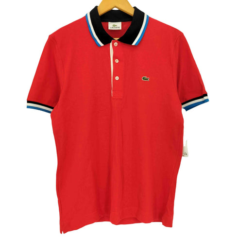 ラコステ LACOSTE ワンポイントロゴ 襟 袖 リブ切替 鹿の子 ポロシャツ メンズ 4