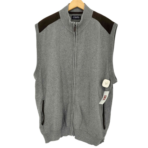 チャップス CHAPS フェイクスウェード コットン ニット ドライバーズ ニット ベスト メンズ import:XL