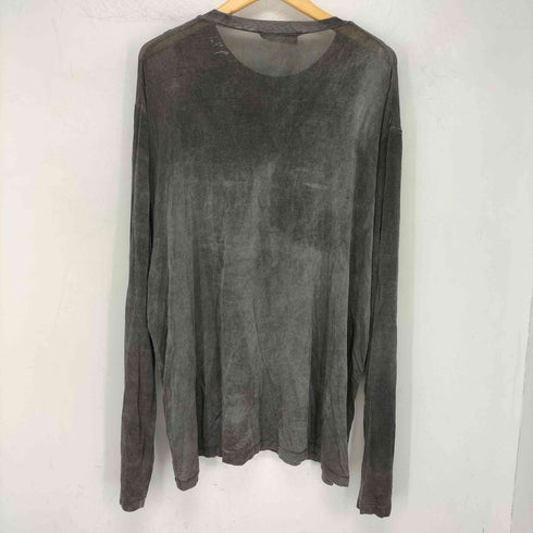 アモーメント amomento 24ss CUT OUT LONG T-SHIRT シアー レイヤード クルーネック ロングスリーブ tシャツ メンズ import:L