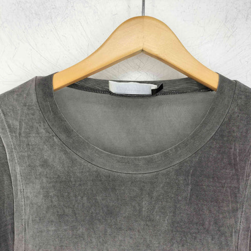 アモーメント amomento 24ss CUT OUT LONG T-SHIRT シアー レイヤード クルーネック ロングスリーブ tシャツ メンズ import:L