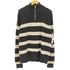 ザラ ZARA ボーダー ハーフジップ コットン ニット メンズ import:L