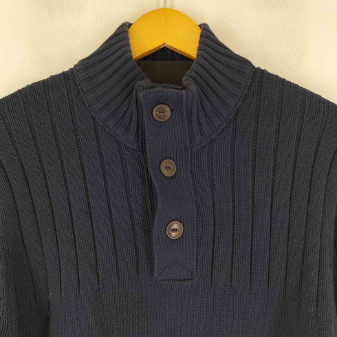 エディーバウアー Eddie Bauer 00S ハーフボタン コットンニットプルオーバー メンズ JPN:L