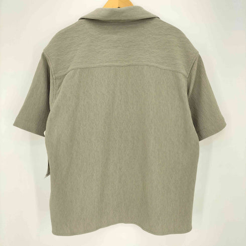 ザラ ZARA ジャージー ジップアップ シャツ メンズ import:L