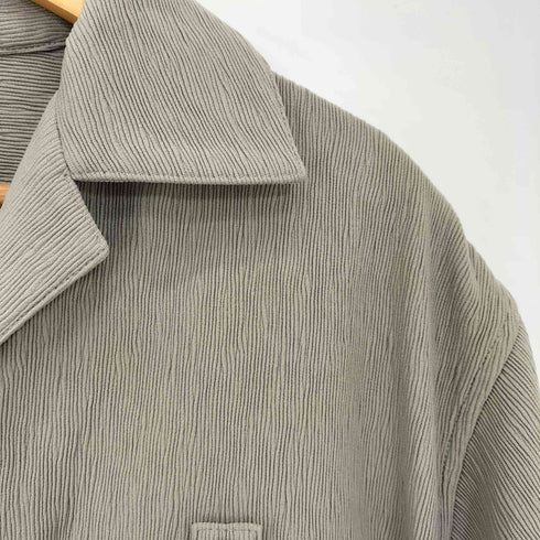 ザラ ZARA ジャージー ジップアップ シャツ メンズ import:L