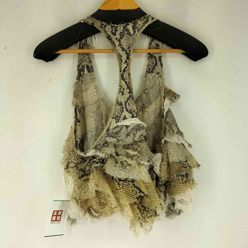 ザラ ZARA Snake print ruffled blouse Top レディース import:S
