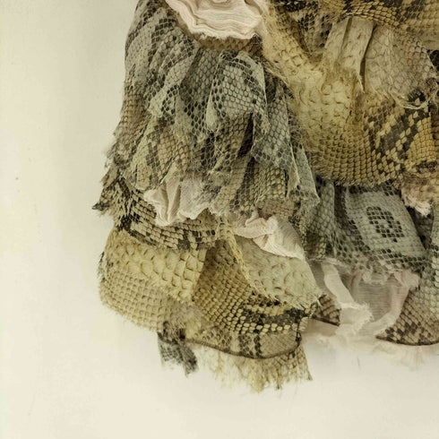 ザラ ZARA Snake print ruffled blouse Top レディース import:S
