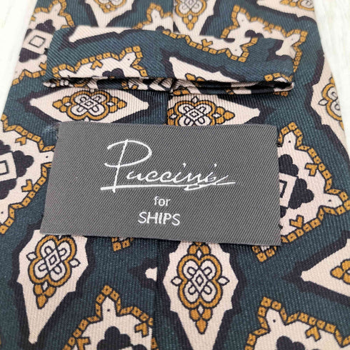 シップス SHIPS Puccini 総柄シルクネクタイ メンズ