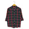 フレッドペリー FRED PERRY タータンチェック クォータースリーブ レギュラーカラーシャツ 七分袖 レディース UK:10