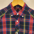 フレッドペリー FRED PERRY タータンチェック クォータースリーブ レギュラーカラーシャツ 七分袖 レディース UK:10