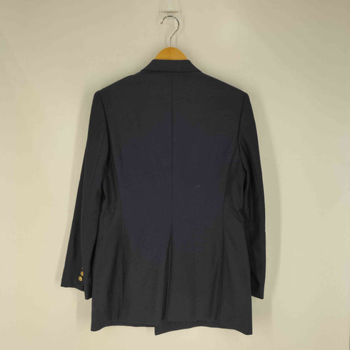 バーバリー BURBERRY カシミヤ ウール 金ボタン ダブル 紺ブレザー レディース JPN:11号