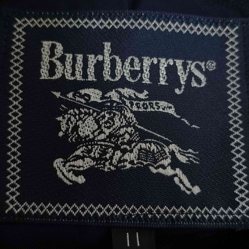 バーバリー BURBERRY カシミヤ ウール 金ボタン ダブル 紺ブレザー レディース JPN:11号