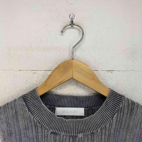 セシルマクビー CECIL McBEE リブニットタンクトップ y2k レディース JPN:M