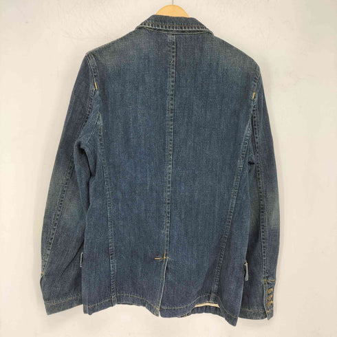 メンズメルローズ MENS MELROSE ダメージ加工 デニム ピークドラペル 2Bテーラードジャケット メンズ JPN:4