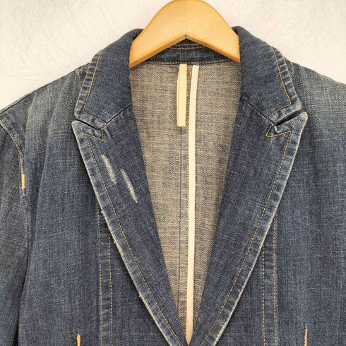 メンズメルローズ MENS MELROSE ダメージ加工 デニム ピークドラペル 2Bテーラードジャケット メンズ JPN:4