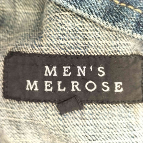 メンズメルローズ MENS MELROSE ダメージ加工 デニム ピークドラペル 2Bテーラードジャケット メンズ JPN:4
