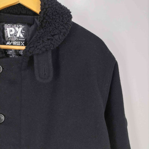 アヴィレックス AVIREX 裏地キルティング ウール ボアカラーデッキジャケット メンズ import:XL