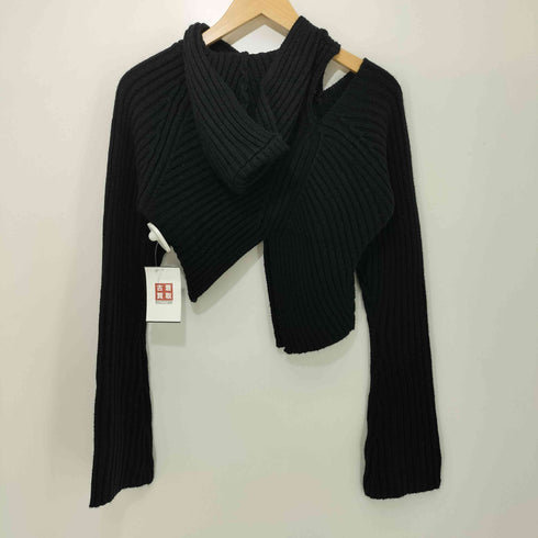 26SS THEREDTHREAD S asymmetric knit hoodie レディース FREE