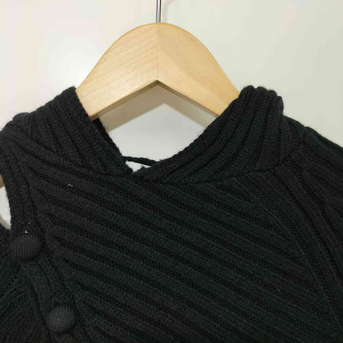 26SS THEREDTHREAD S asymmetric knit hoodie レディース FREE