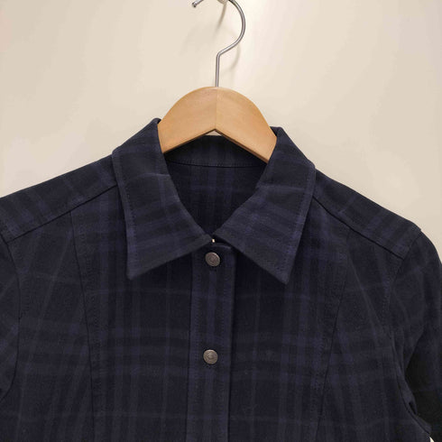 バーバリーロンドン BURBERRY LONDON チェック ボタン コットンジャケット レディース EUR:38
