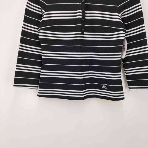 バーバリーロンドン BURBERRY LONDON ヘンリーネック ボーダーカットソー レディース US:0-2
