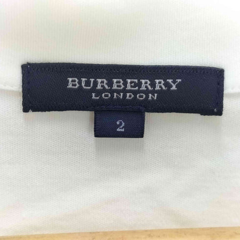 バーバリーロンドン BURBERRY LONDON ロゴ刺繍 レースアップ ハイネック ポロシャツ レディース US:0-2
