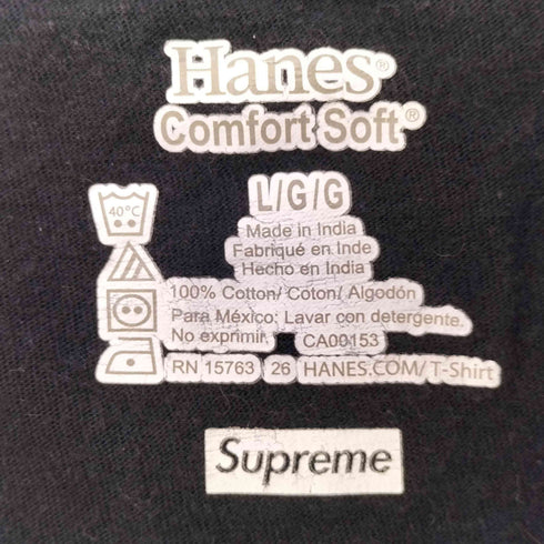 シュプリーム Supreme クルーネック半袖Tシャツ カットソー メンズ L