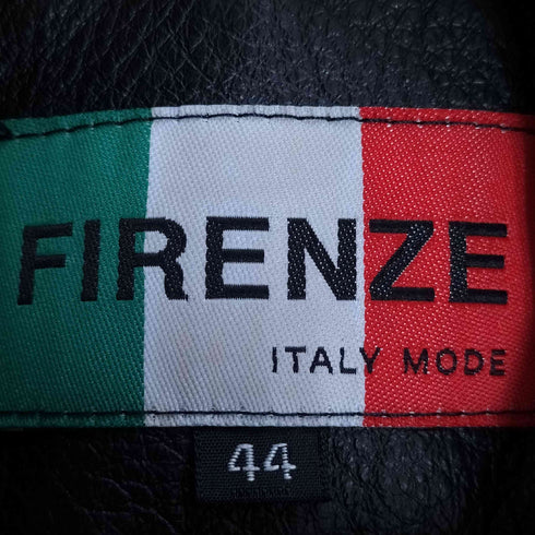 FIRENZE 鹿革 ベルト付き レザー切替 スエード スタンドカラーロングコート レディース EUR:44