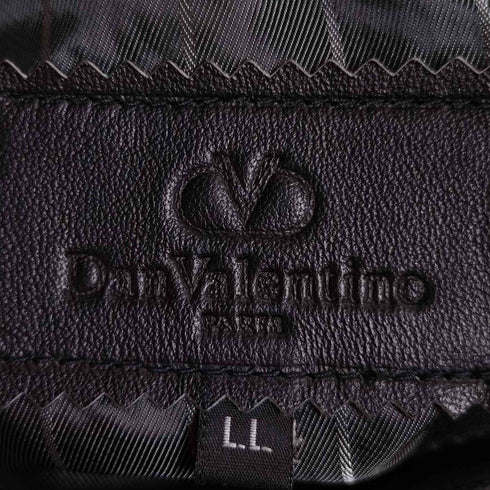 ダンヴァレンティノ Dan valentino 90s セノッチドラペル センターベント 2B 裏地ピンストライプ シープスキン テーラードジャケット メンズ LL