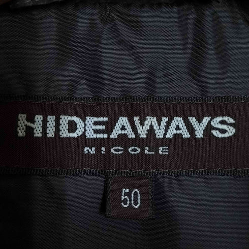 ハイダウェイニコル HIDEAWAYS NICOLE キルティング切替 フード着脱可 ファー 中綿ジャケット y2k レディース 50